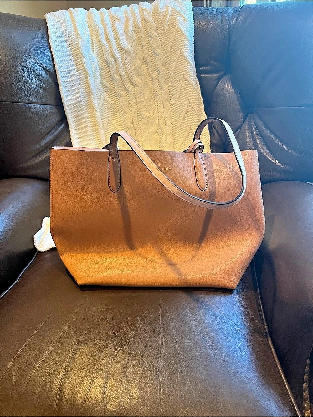 Kate Spade Tote Bag in Brown & Pink Like New